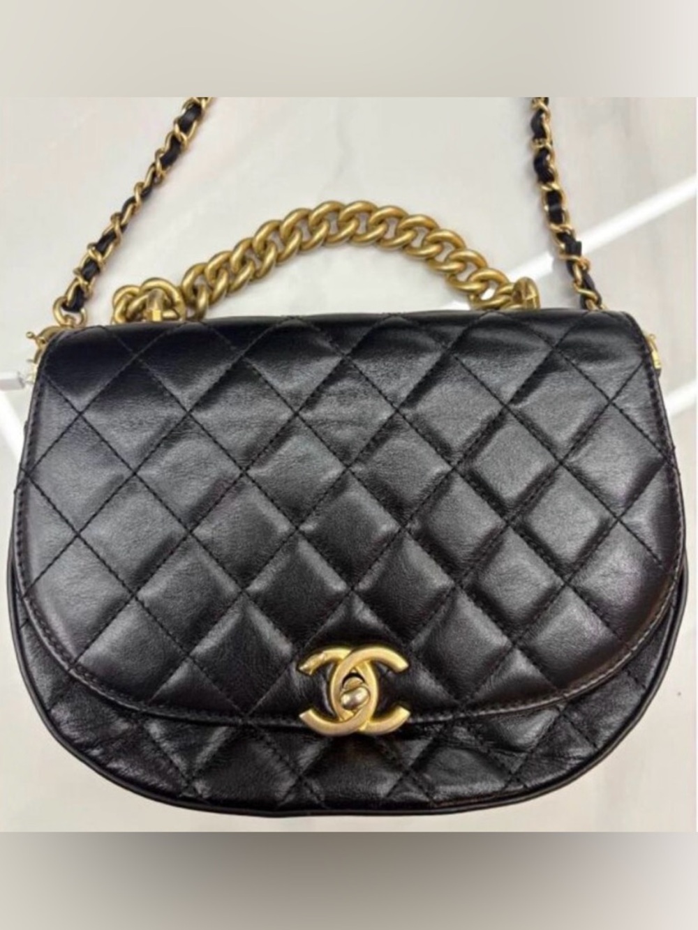 Vintage Chanel Crescent Half Moon Bag